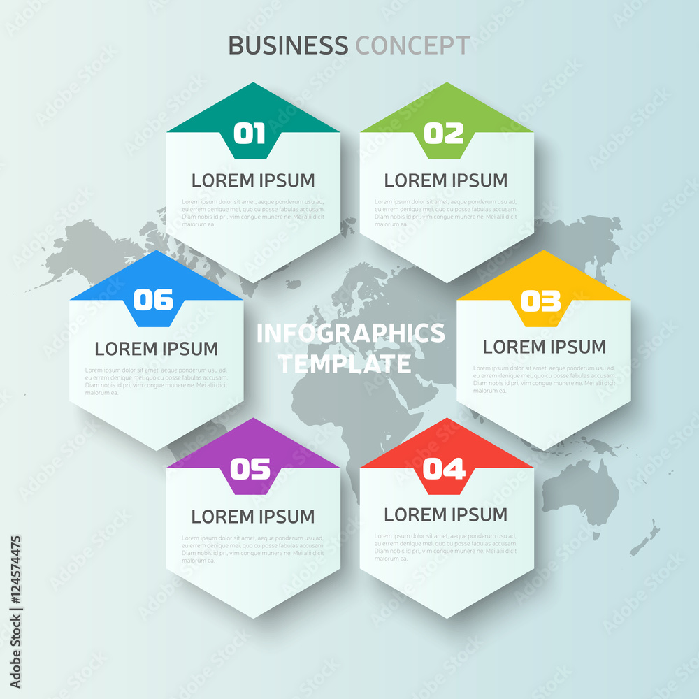 Vector Infographic elements, business concept template, web desi