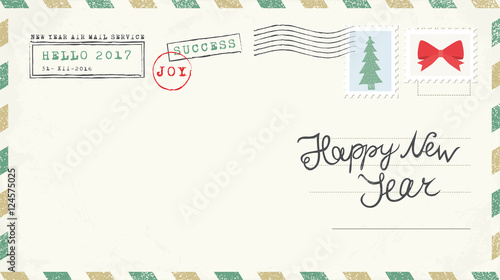 New Year Postcard back