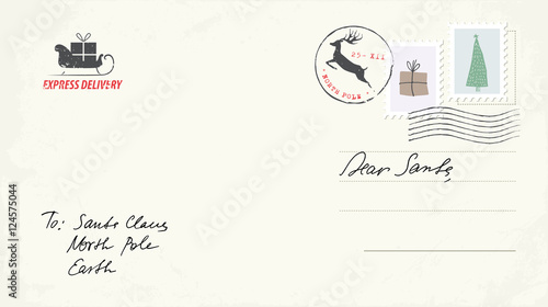 Christmas Postcard Letter to Santa
