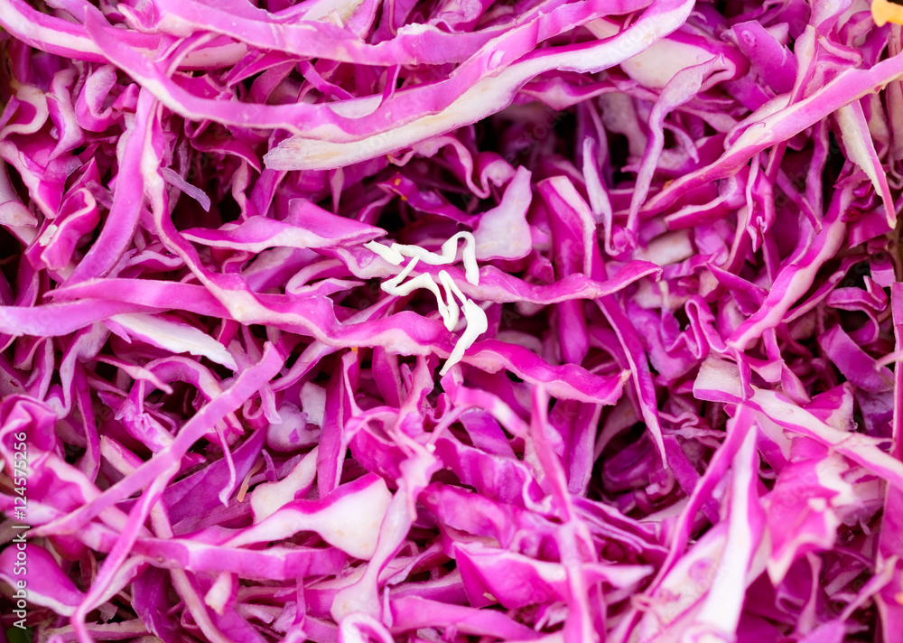 Purple cabbage sliced close up pattern