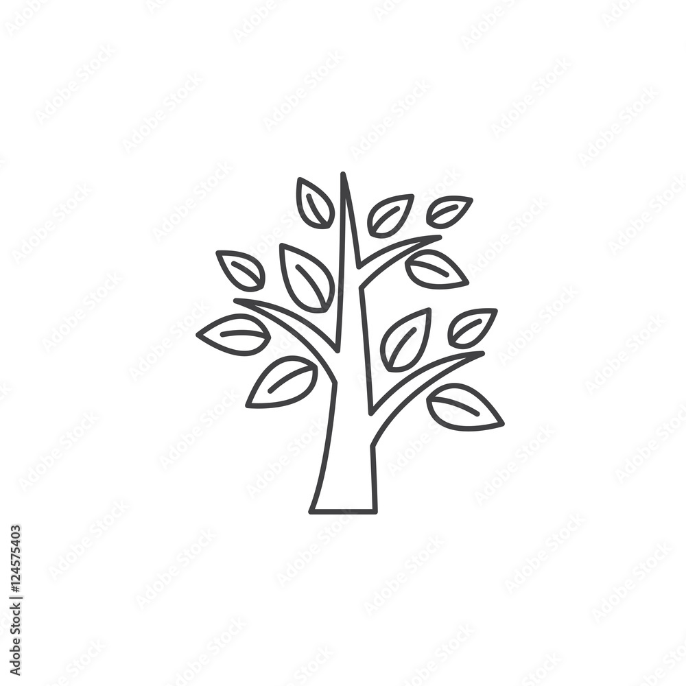 Tree line icon, outline vector logo illustration, linear pictogram isolated on white Tree line icon, outline vector logo illustration, linear pictogram isolated on white