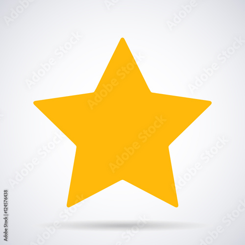 Gold Star icon  ranking mark isolated on white background  modern favorite sign yellow internet concept trendy decoration symbol for website design  mobile app. Logo stylish vector illustration EPS10