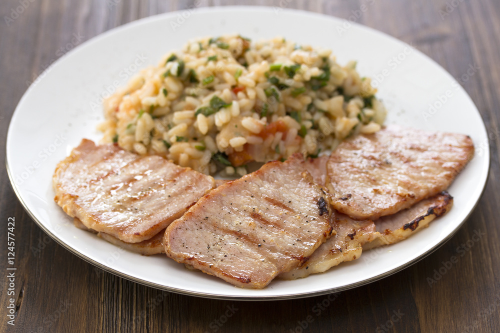 grilled meat with rice grilled meat with rice