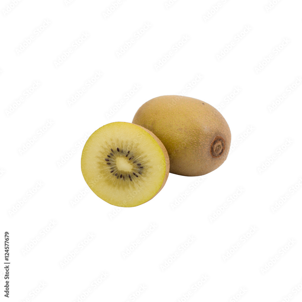 Gold kiwi fruit isolated on a white background Gold kiwi fruit isolated on a white background