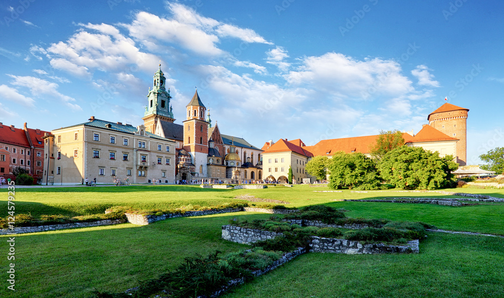 Naklejka premium Wawel castle in Krakow, Poland