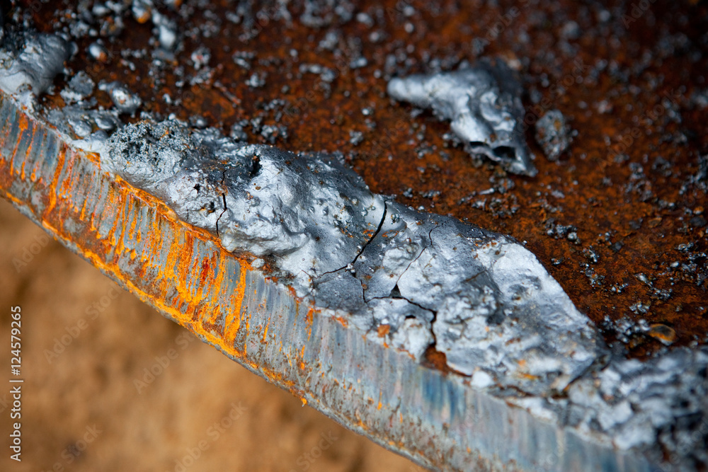 Fototapeta premium Rouille sur pipeline, chantier, France