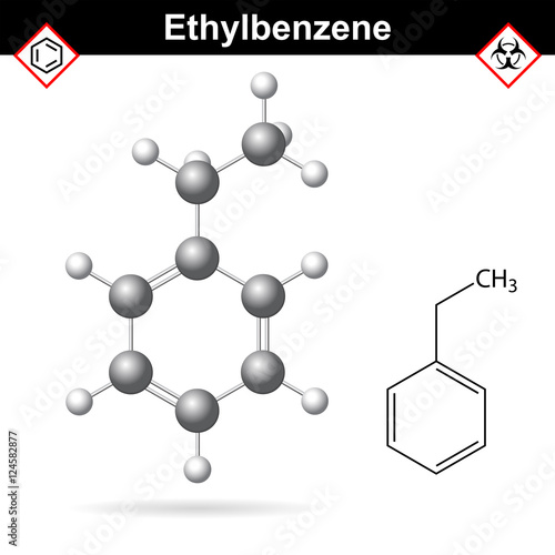 Ethylbenzene organic solvent molecular structure