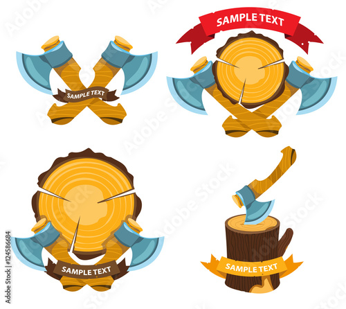 Vector set of various stylized Canada.