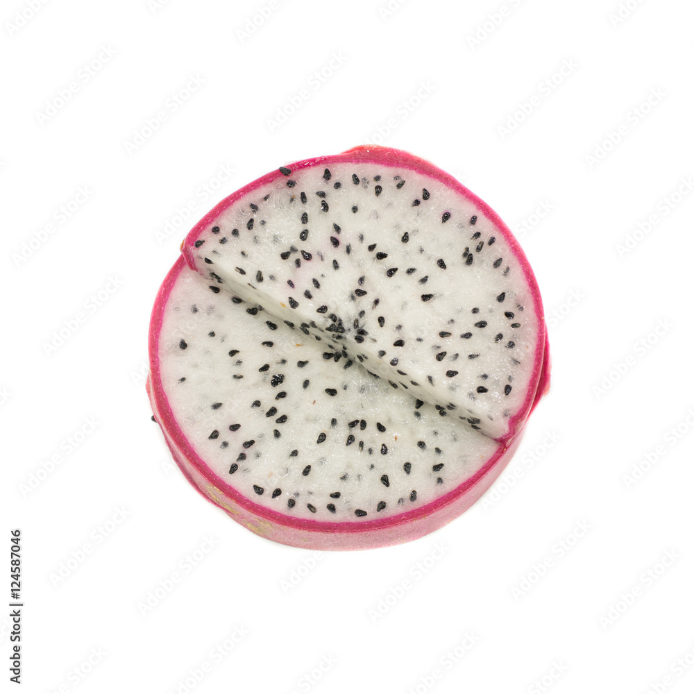Obraz premium Pitaya or Dragon Fruit isolated against white background..