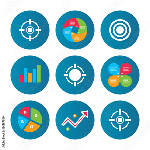 Crosshair icons. Target aim signs symbols.