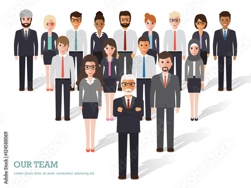 Businessman and businesswoman team