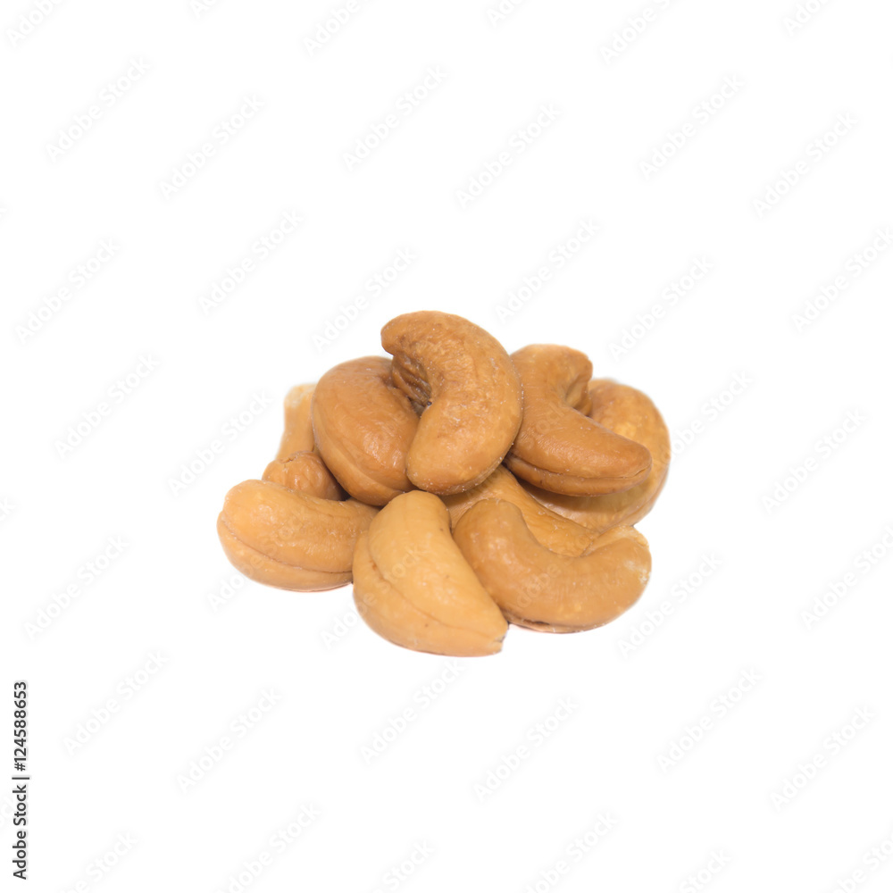 Fototapeta premium cashew nuts isolated on white background