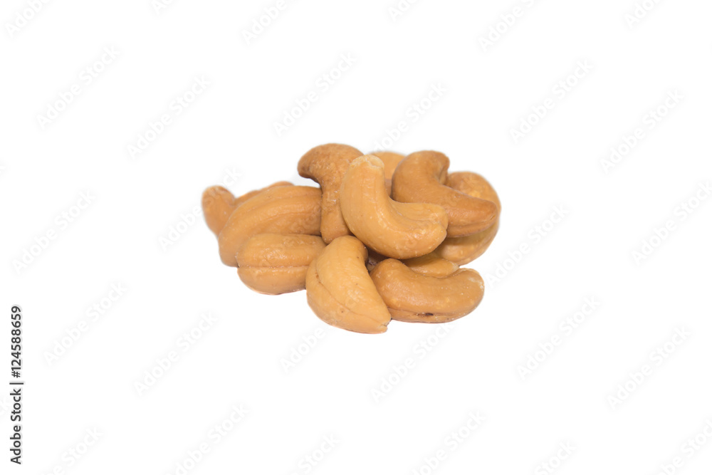 Fototapeta premium cashew nuts isolated on white background