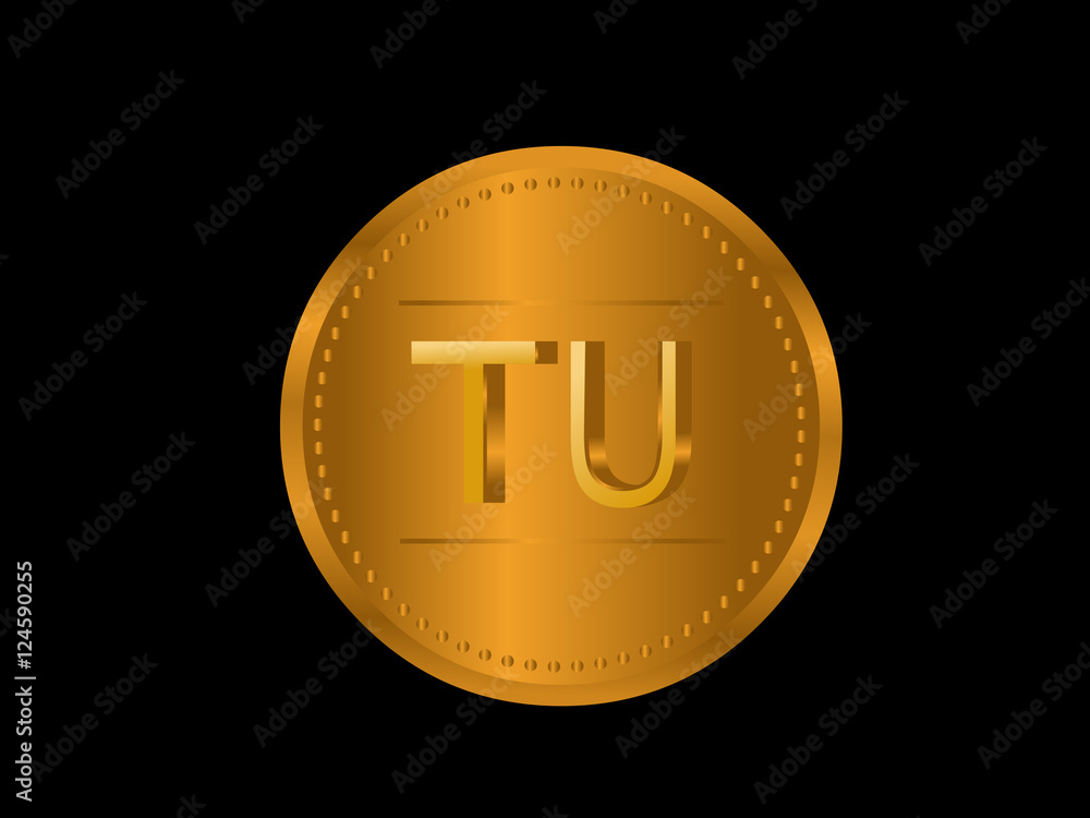 Fototapeta premium TU Initial Logo for your startup venture