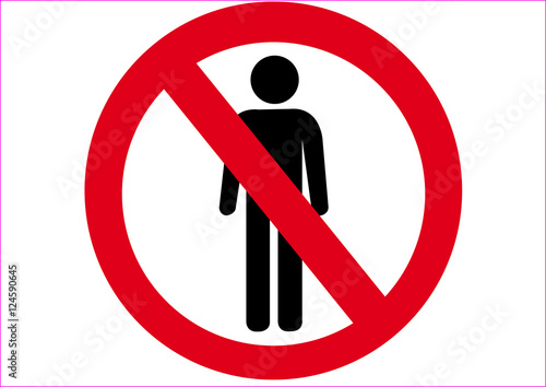 Schild Männer verboten