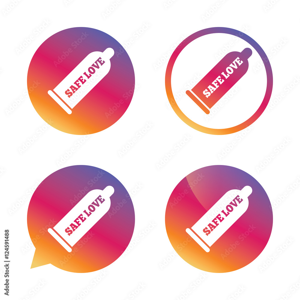 Condom safe sex sign icon. Barrier contraceptive. Condom safe sex sign icon. Barrier contraceptive.