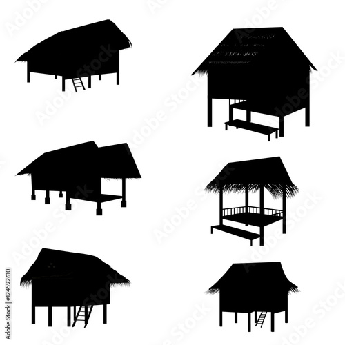 hut shape vector design