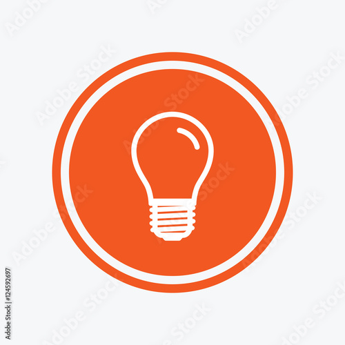 Light bulb icon. Lamp E27 screw socket symbol.