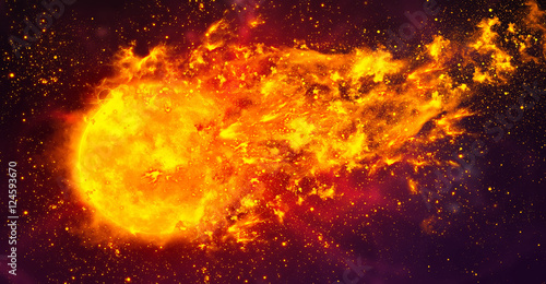 Fireball in space illustration