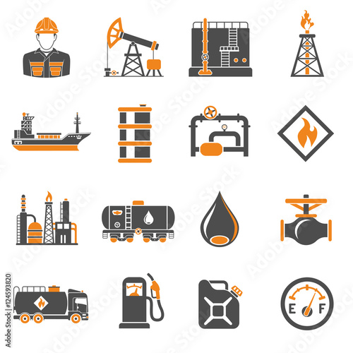 Oil industry Icons Set