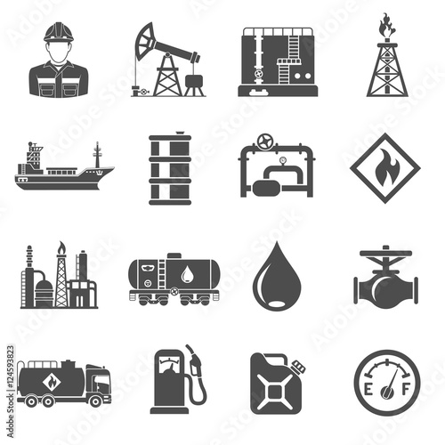 Oil industry Icons Set