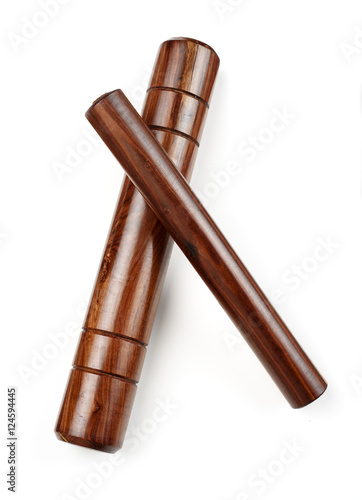 latin wooden claves photo