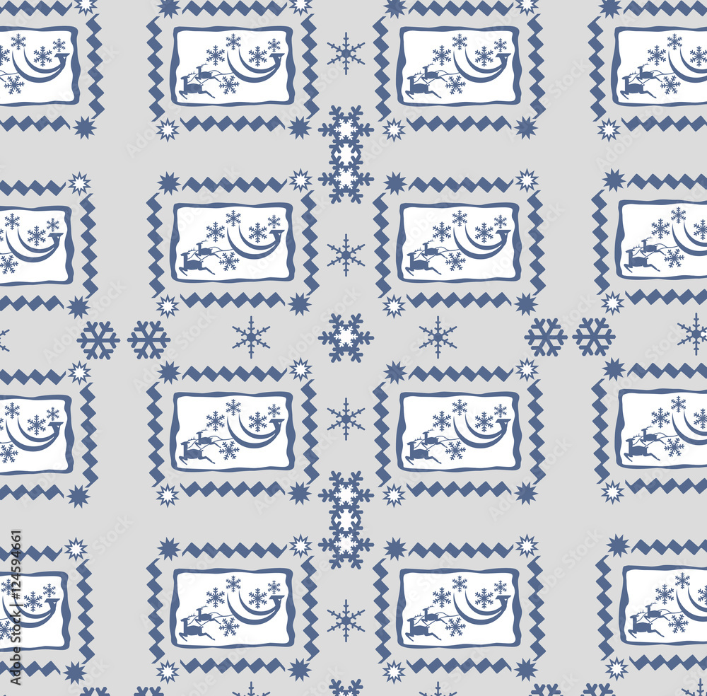 Winter pattern. Christmas and New Year illustration