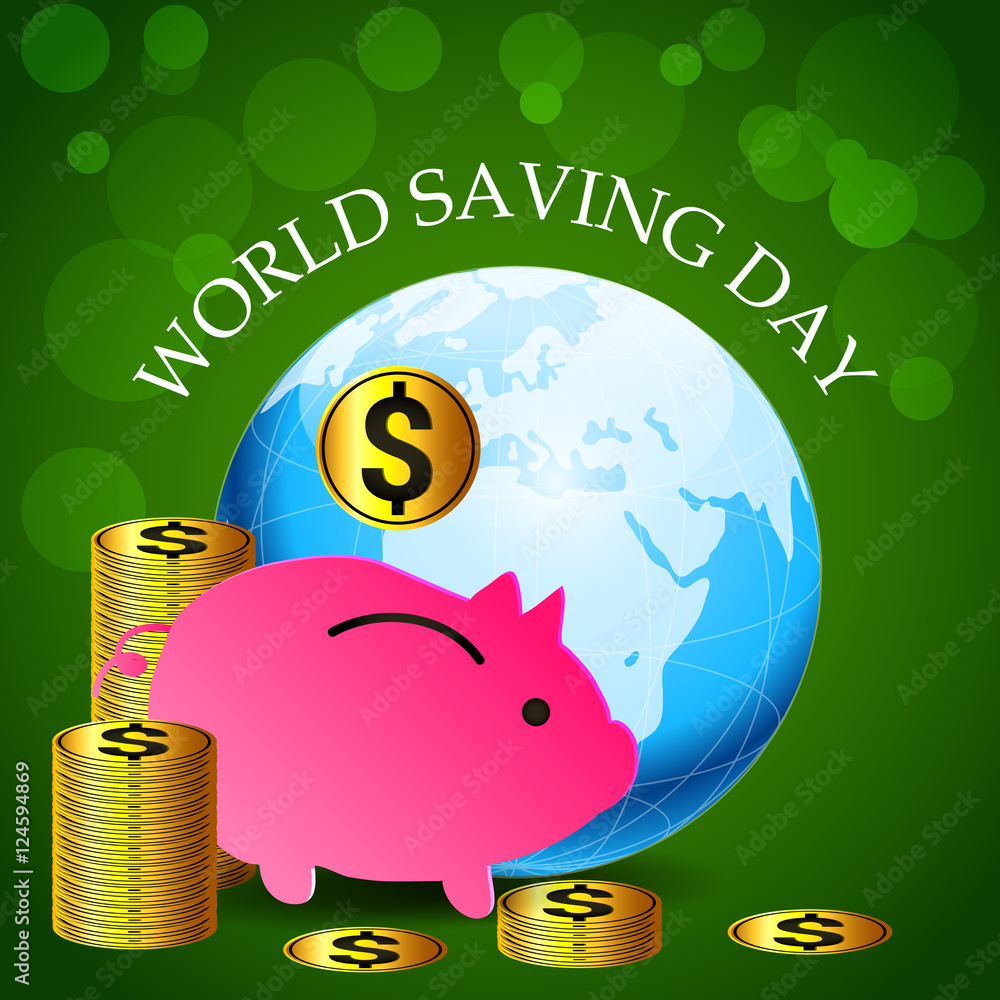 World Savings Day Stock Illustration Adobe Stock