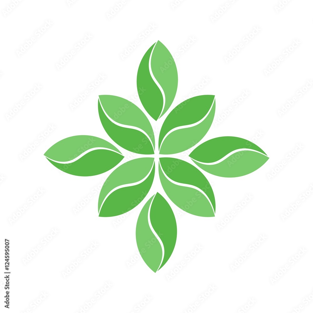 Flower Leaves Logo or Icon Template. Isolated. Flower Leaves Logo or Icon Template. Isolated.