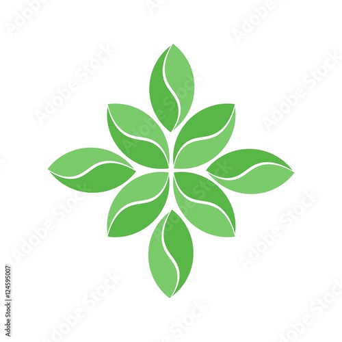 Flower Leaves Logo or Icon Template. Isolated. © r7cky