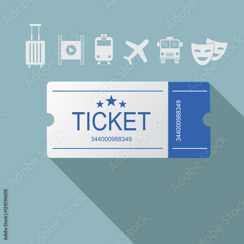 Vector ticket icon.