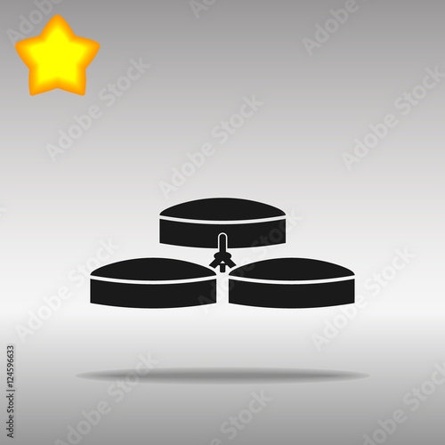 black Biogas Energy Icon button logo symbol concept high quality