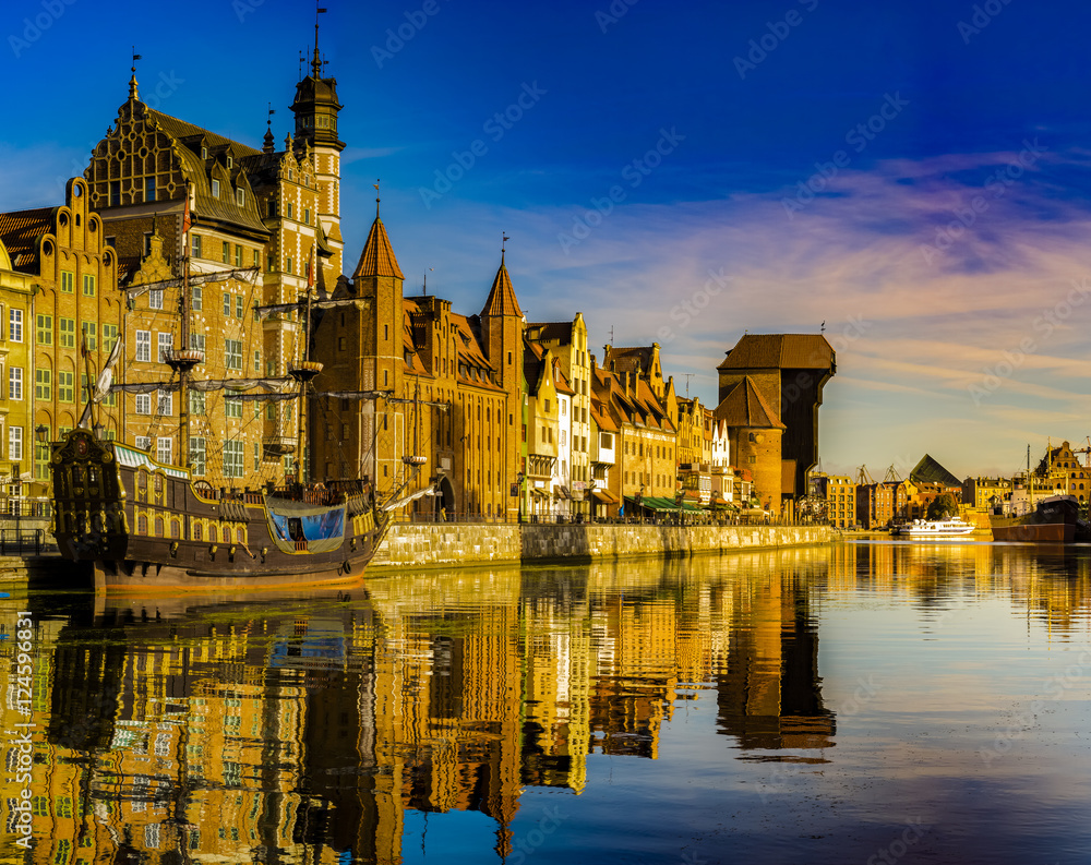 Fototapeta premium Cityscape of Gdansk in Poland 