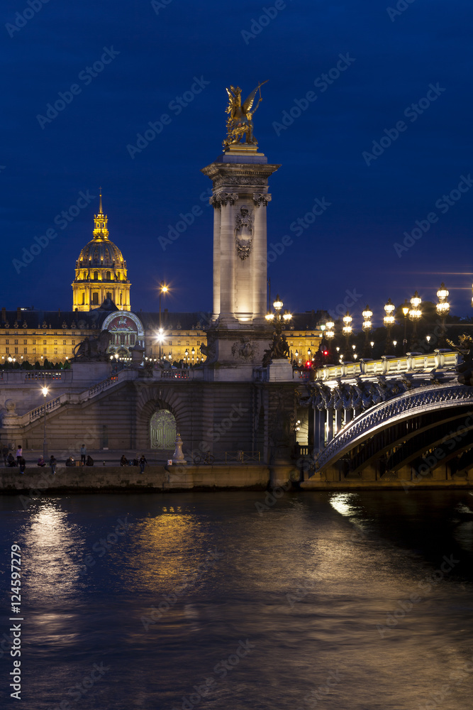 Alexandre III bridge, Paris, Ile-de-france, France
