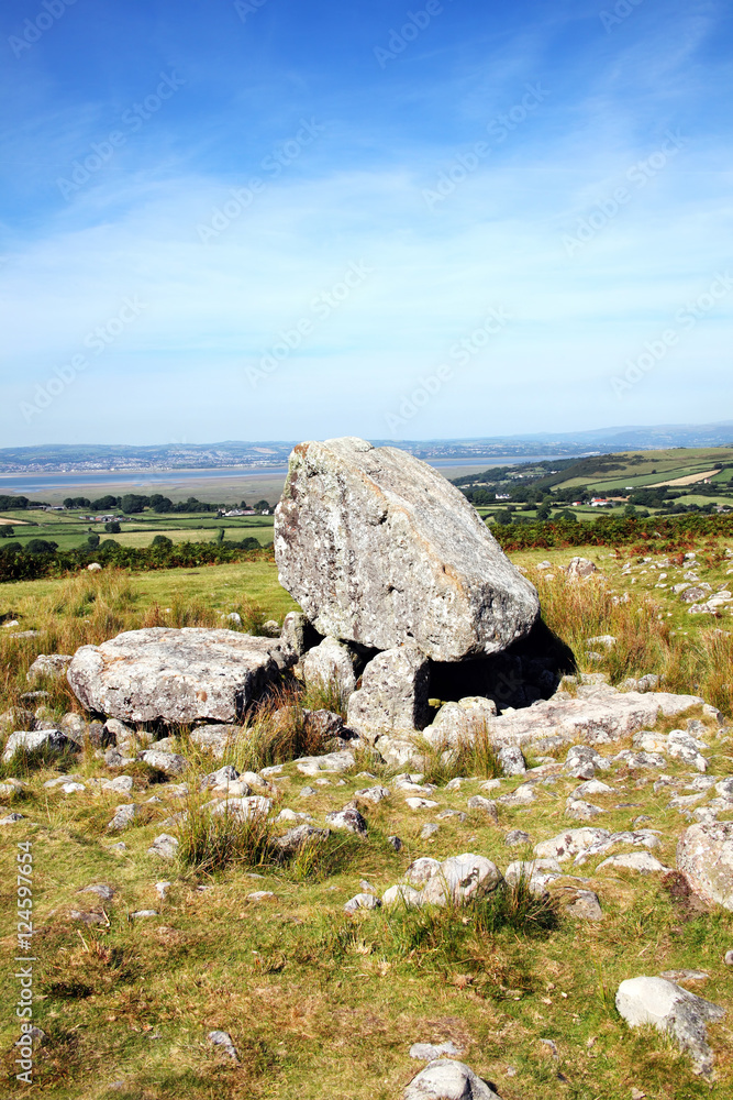 Arthur's Stone on the Gower, Wales, UK is a Neolithic burial chamber which dates from approx 2500BC