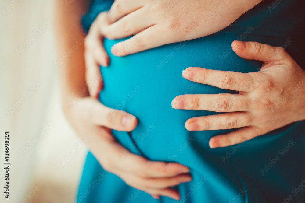 Fototapeta premium happy man expecting a child from his beloved woman