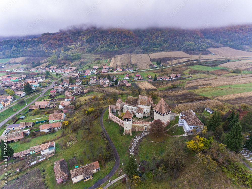 Alma Vii saxon village and fortified Church in Transylvania, Romania