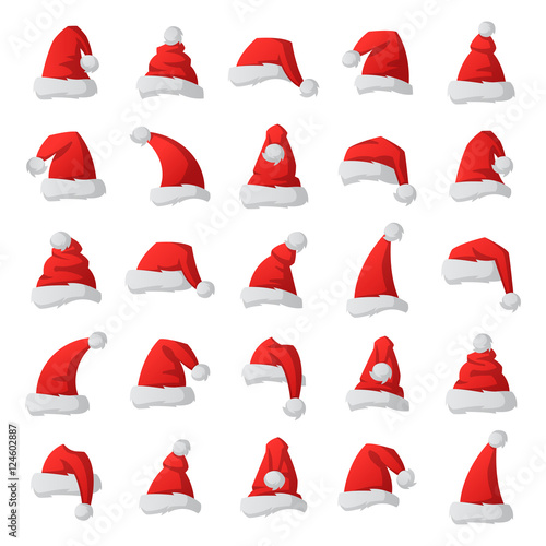 Santa christmas hat vector illustration.