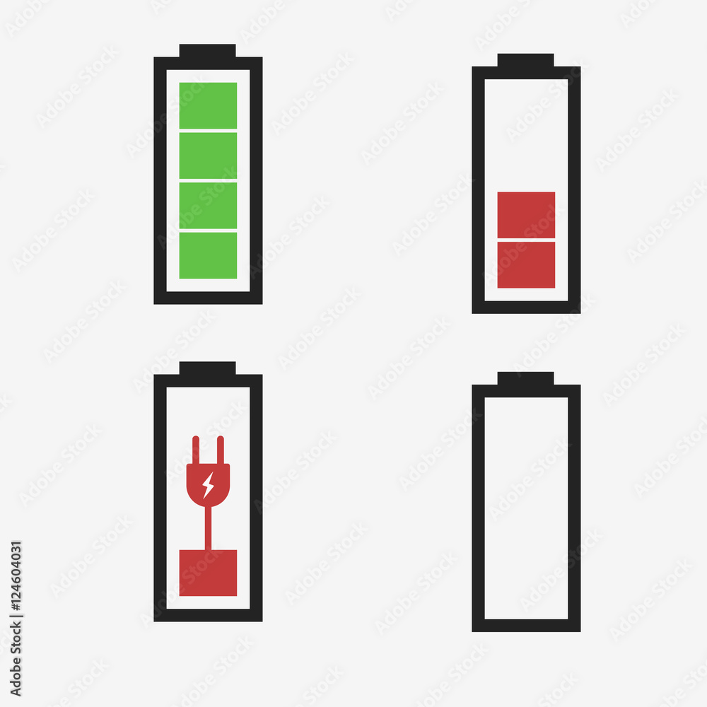 Battery indicator icons Battery indicator icons