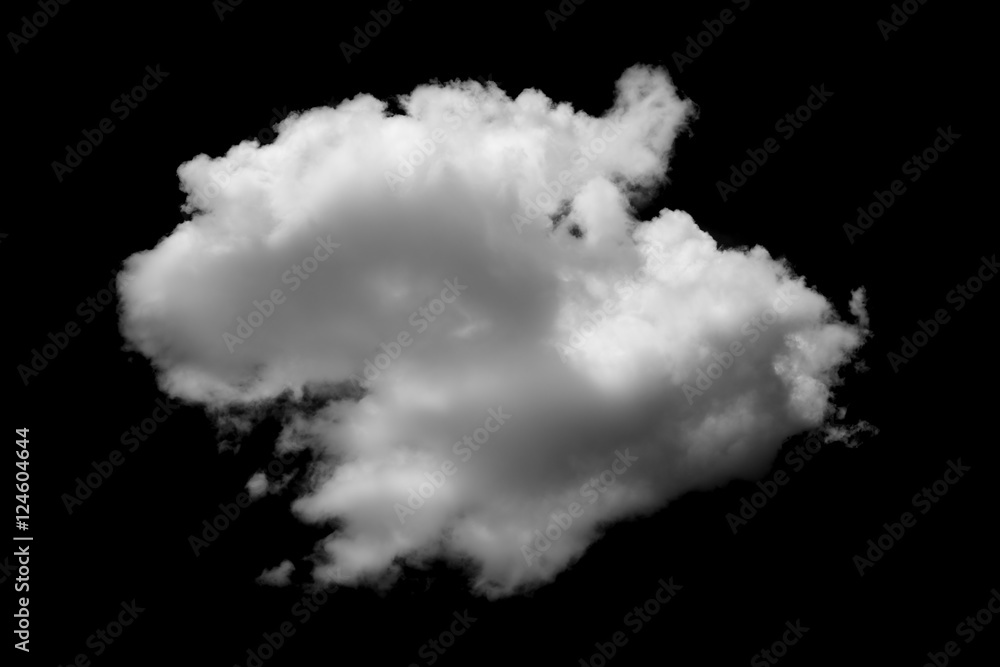 Clouds on black background