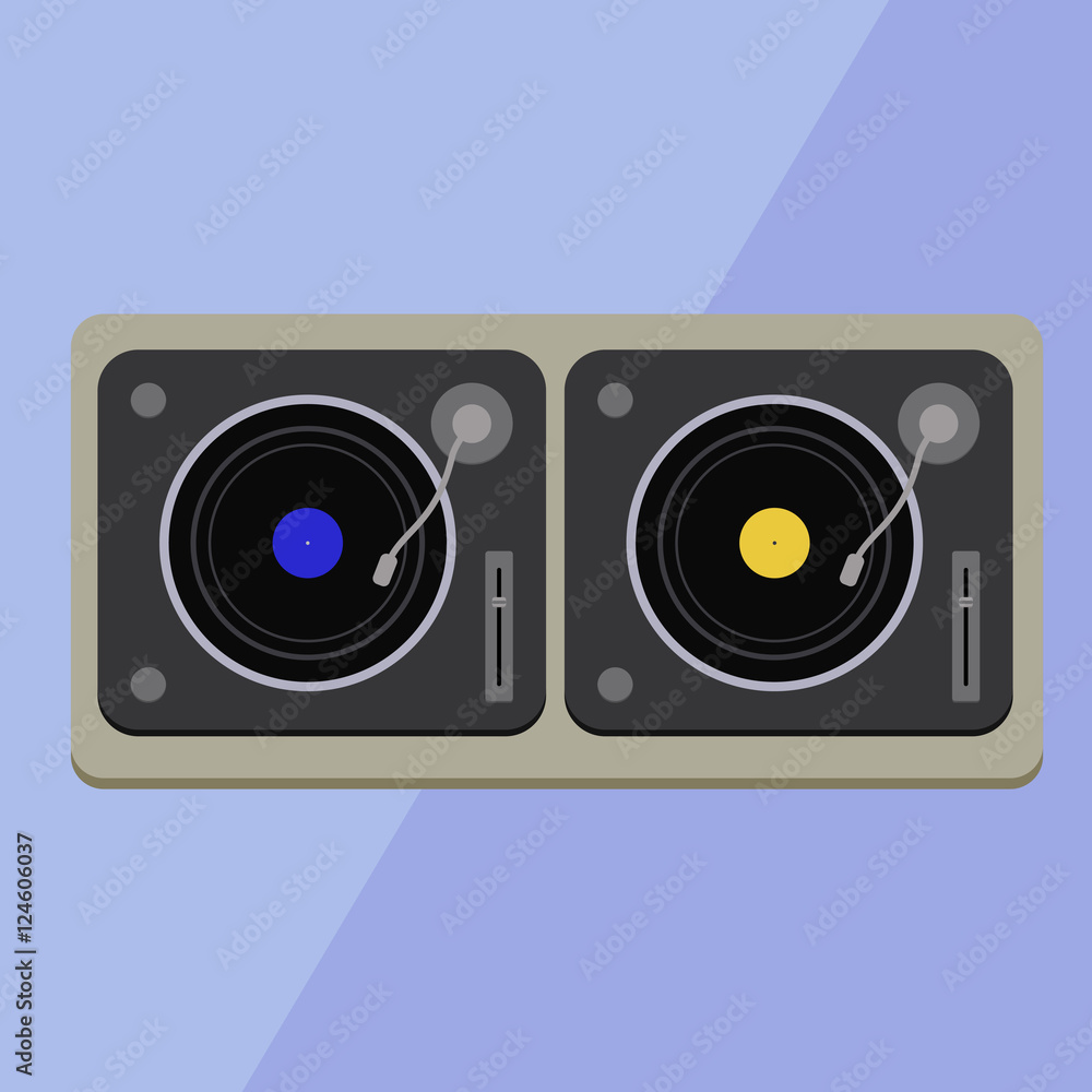 DJ console vector illustration DJ console vector illustration