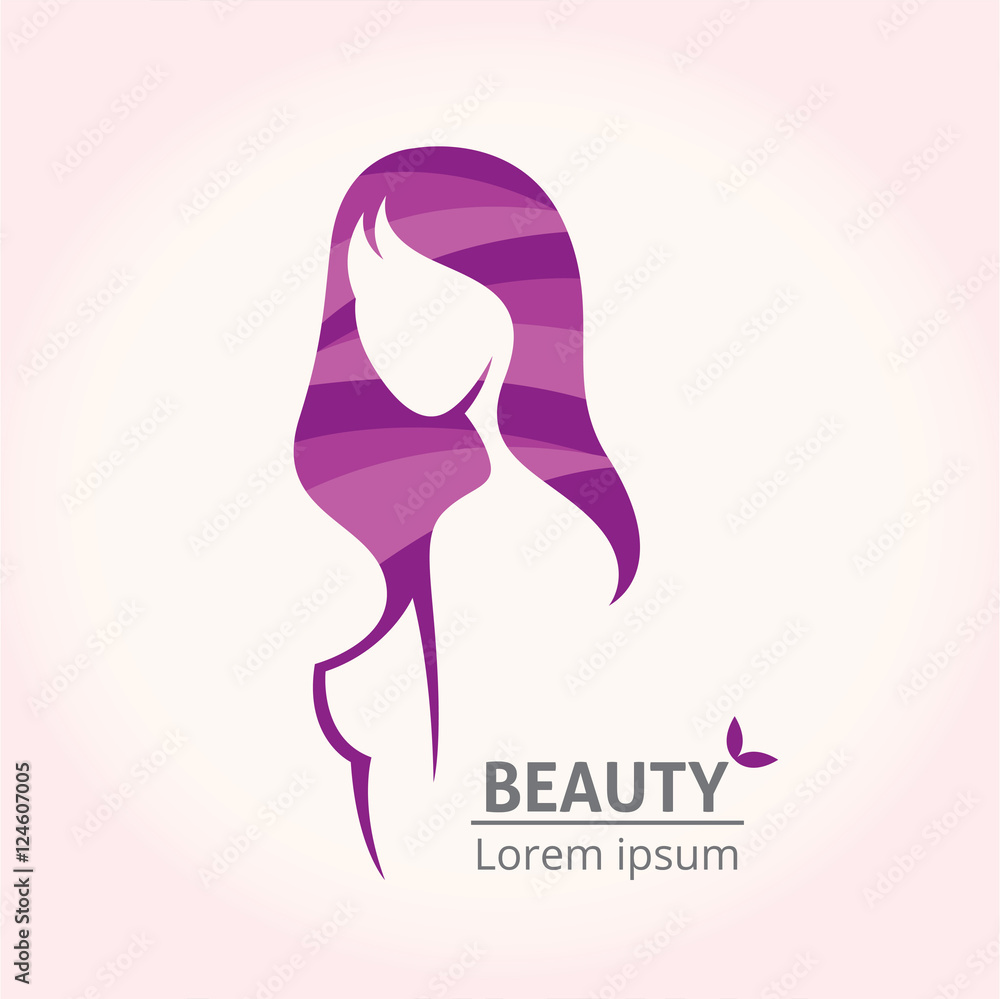 Vector silhouette of a beautiful female template logo or an abst Vector silhouette of a beautiful female template logo or an abst