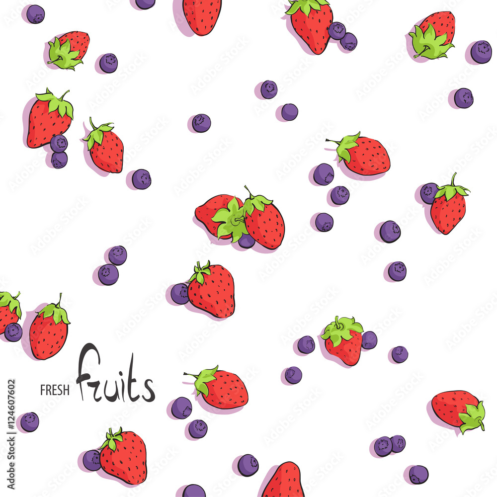Berries on a white background Berries on a white background