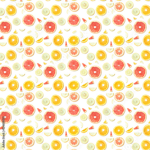 Fototapeta Naklejka Na Ścianę i Meble -  pattern made of citrus fruits