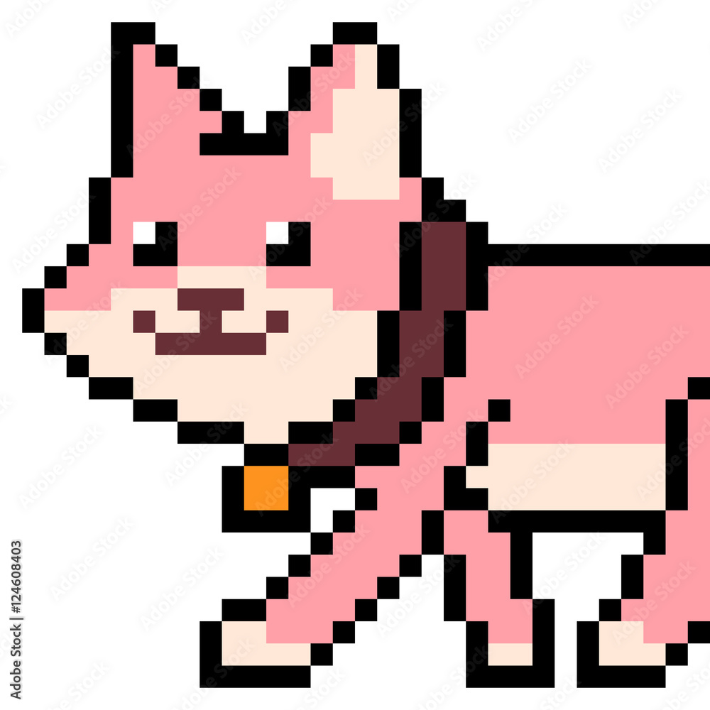 Fototapeta premium illustration design pixel art cat