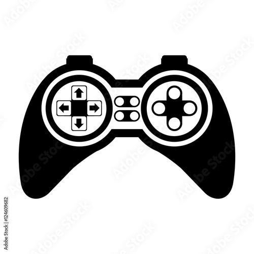game control with navigation buttons. video game entertainment device . vector illustration