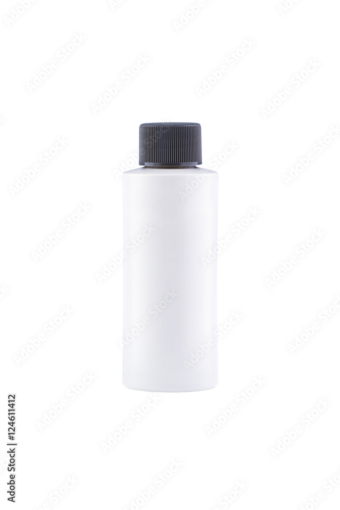 Shampoo with moisturising effect in white bottle with copy space Shampoo with moisturising effect in white bottle with copy space