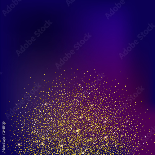 Tablou pe pânză Gold glitter and bright sand, colored background.
