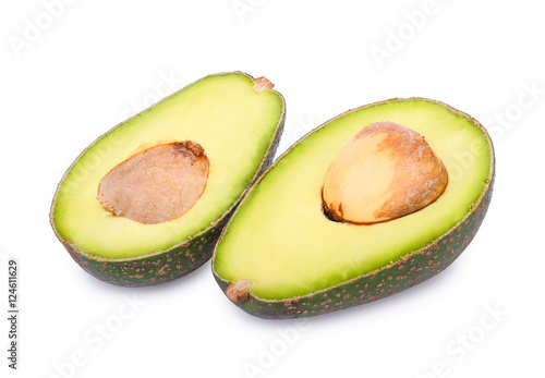 avocado isolated on the white