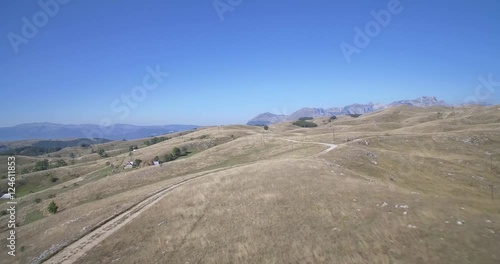 Aerial, Gornji Unac Farmlands, Montenegro photo